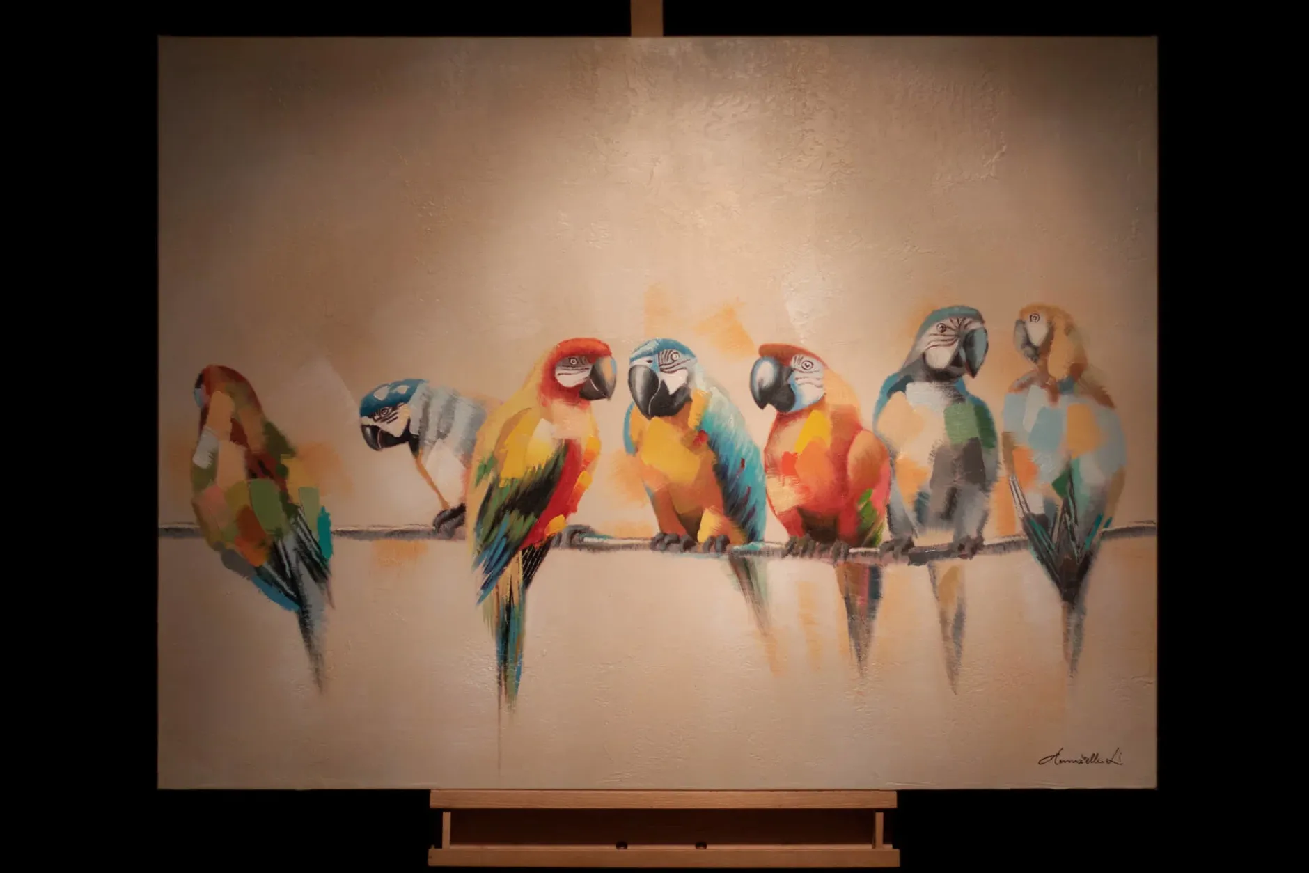 Handgemaltes Gemälde 'Little Family' 120x90cm | inkl. Echtheitszertifikat