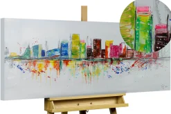 Handgemaltes Gemälde 'Ljubljana Skyline Silhouette' 120x60cm | inkl. Echtheitszertifikat