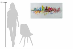 Handgemaltes Gemälde 'Ljubljana Skyline Silhouette' 120x60cm | inkl. Echtheitszertifikat