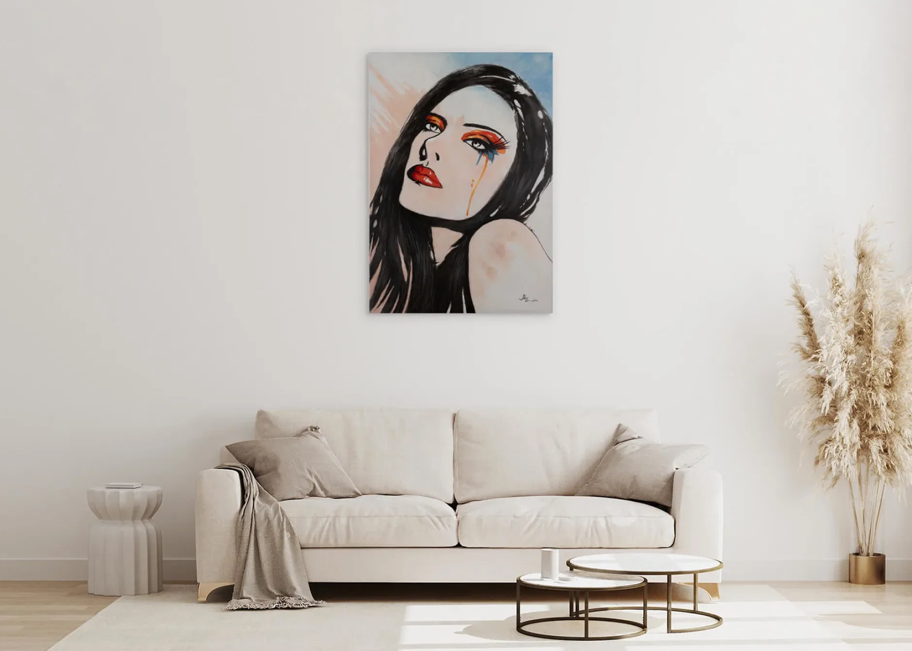 Handgemaltes Gemälde 'Lost in Thoughts' 70x100cm | inkl. Echtheitszertifikat