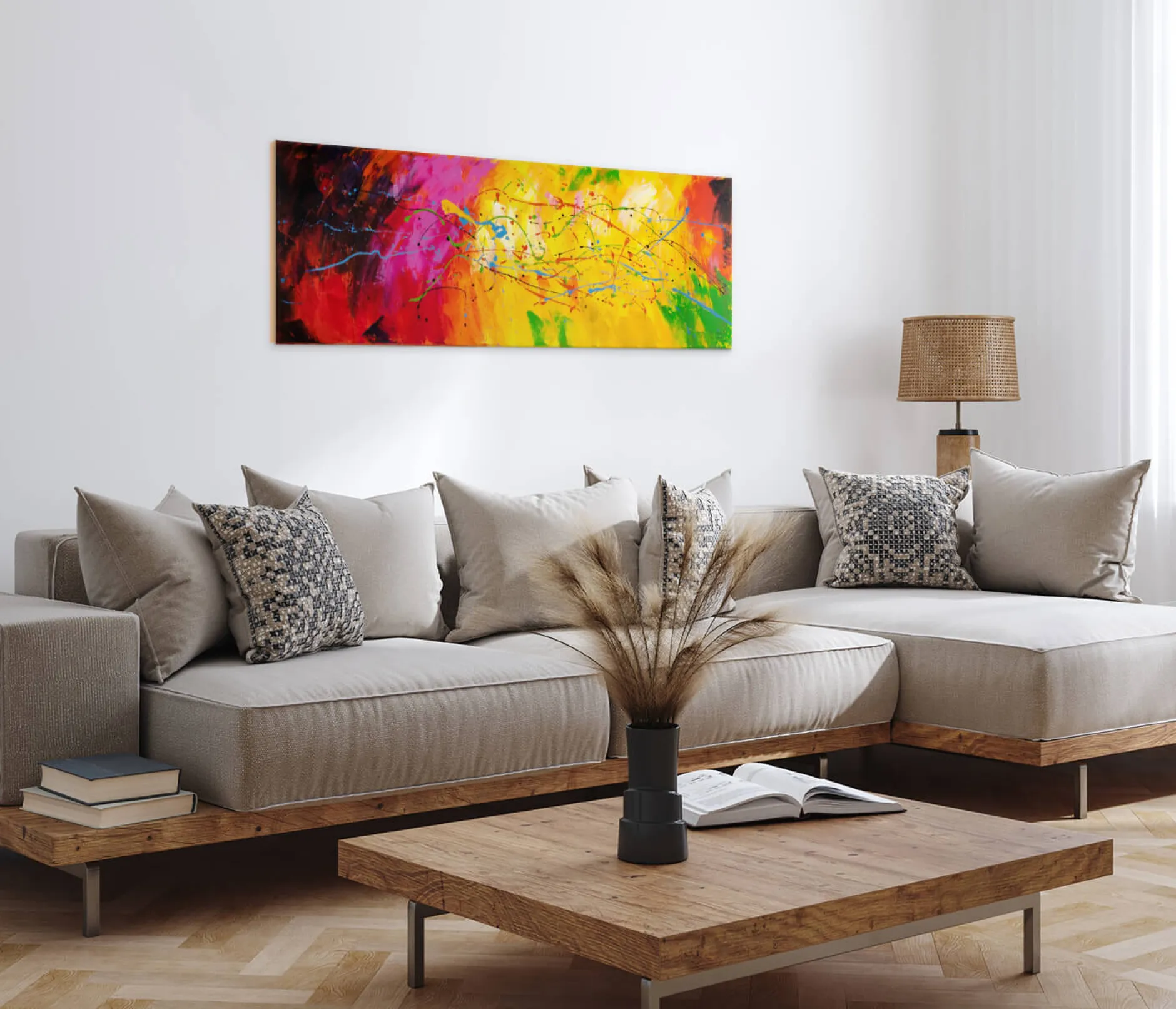 Handgemaltes Gemälde 'Lucid Dream' 150x50cm | inkl. Echtheitszertifikat