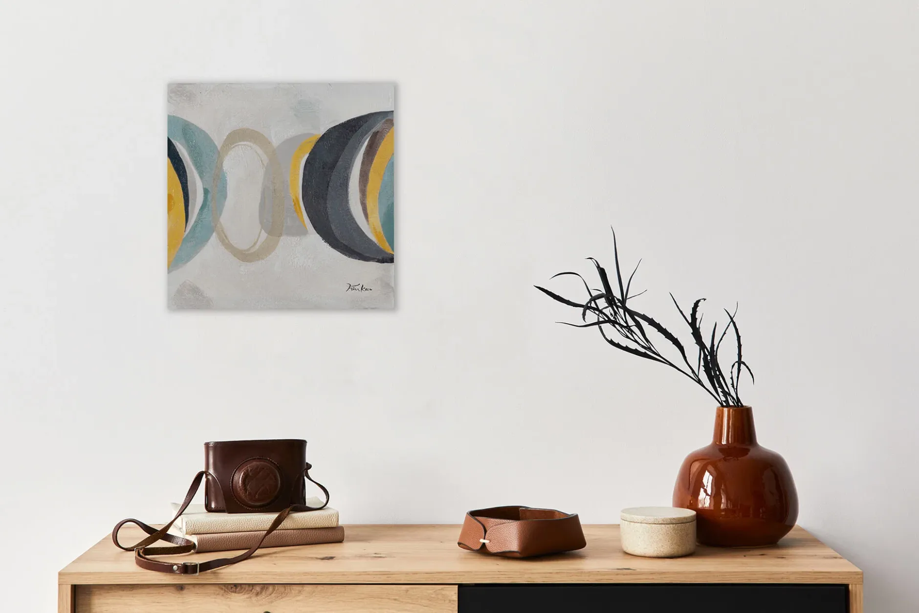 Handgemaltes Gemälde 'Lunar Phases' 40x40cm | inkl. Echtheitszertifikat