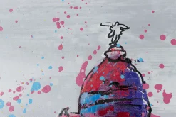 Handgemaltes Gemälde 'Madrid Skyline Silhouette' 120x60cm | inkl. Echtheitszertifikat