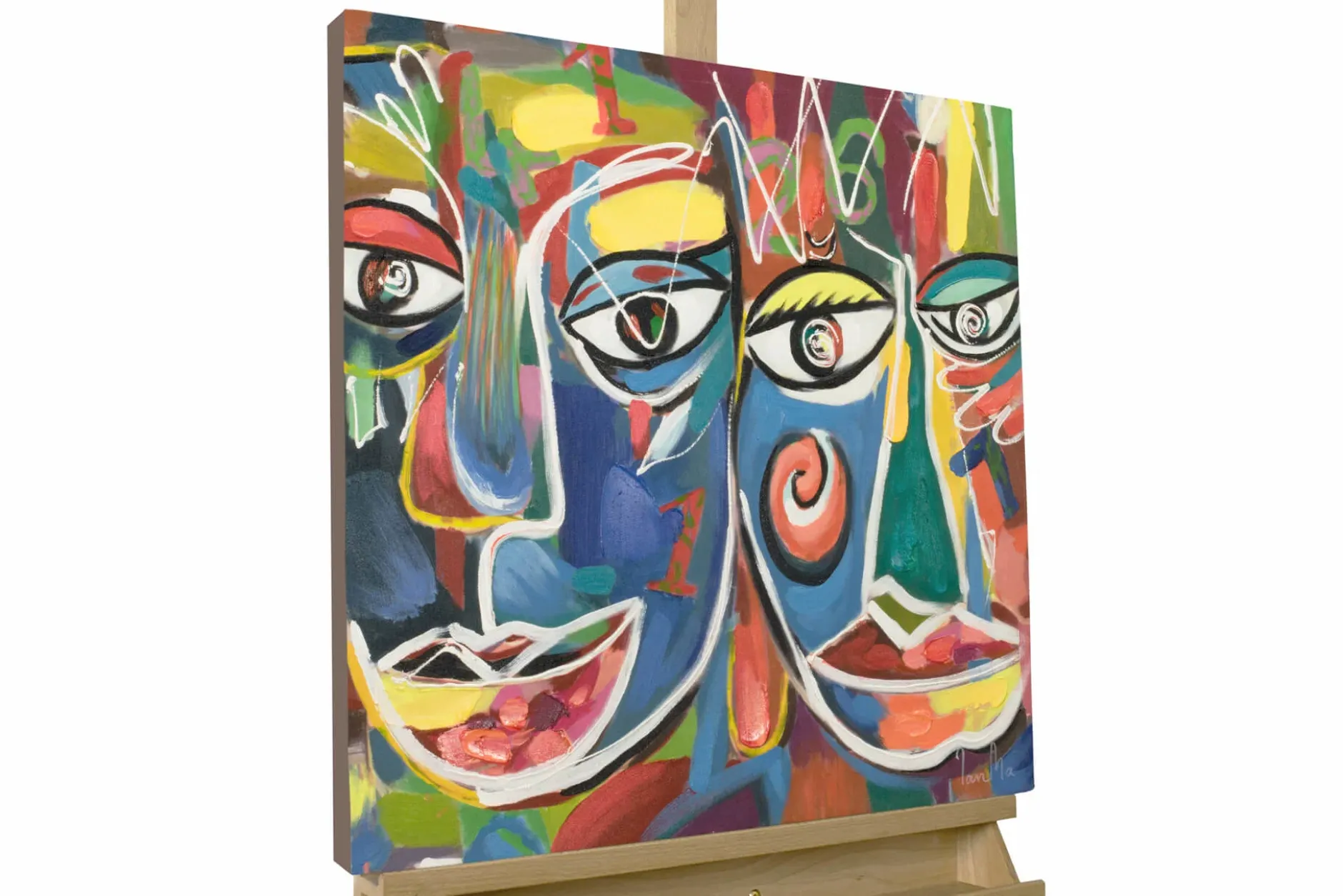 Handgemaltes Gemälde 'Magisches Ebenbild' 60x60cm | inkl. Echtheitszertifikat