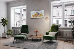 Handgemaltes Gemälde 'Mailand Skyline Silhouette' 120x60cm | inkl. Echtheitszertifikat