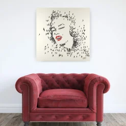 Handgemaltes Gemälde 'Marilyn Monroe' 80x80cm | inkl. Echtheitszertifikat
