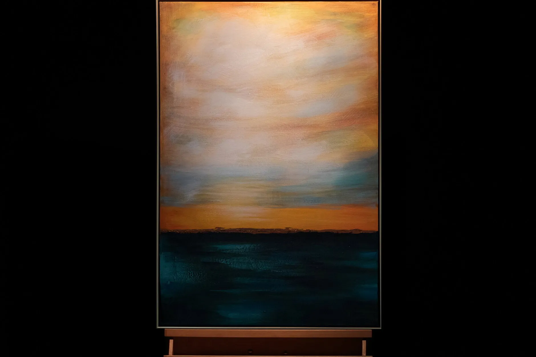Handgemaltes Gemälde 'Meditation am Strand' 60x90cm | inkl. Echtheitszertifikat