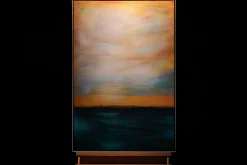 Handgemaltes Gemälde 'Meditation am Strand' 60x90cm | inkl. Echtheitszertifikat