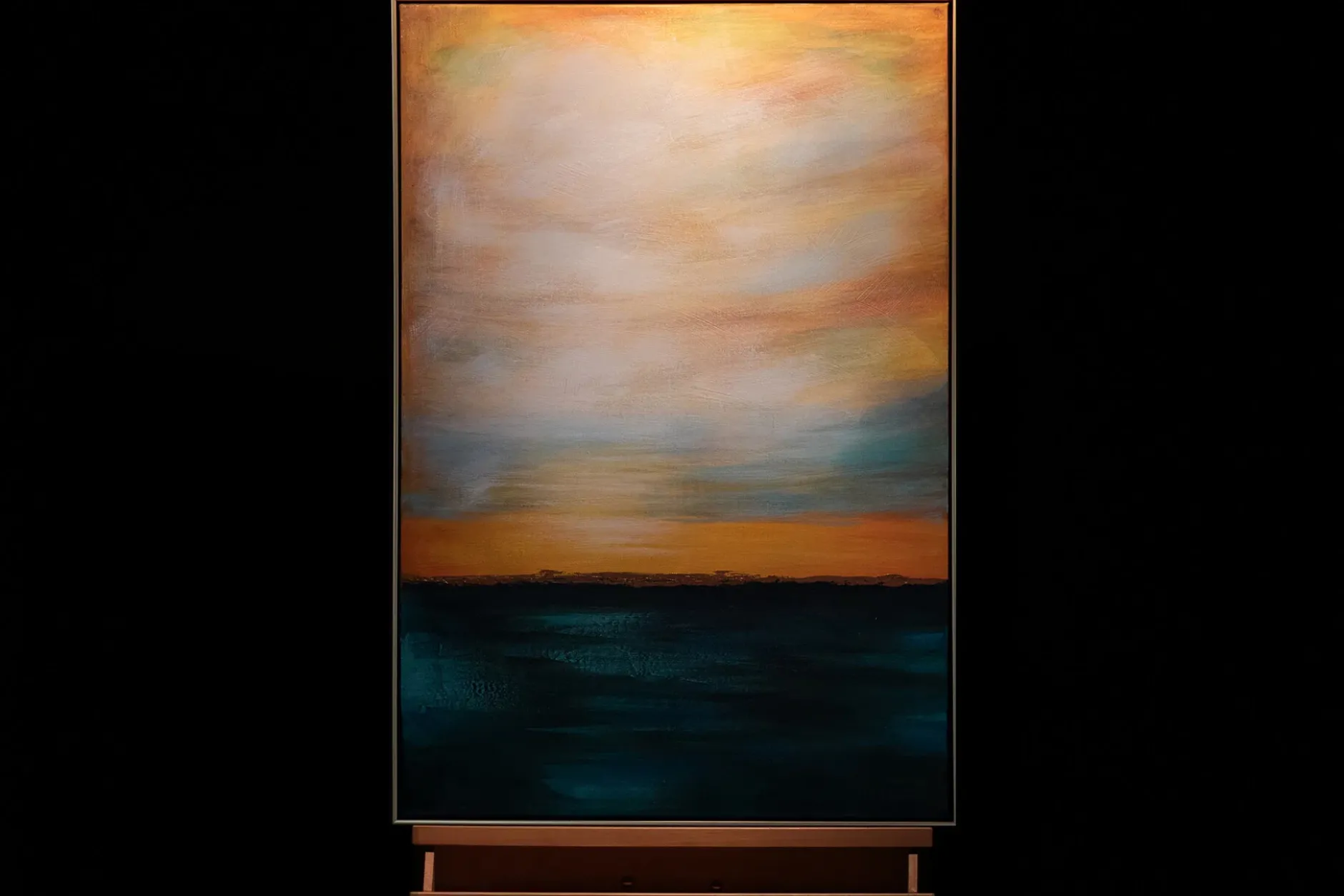 Handgemaltes Gemälde 'Meditation am Strand' 60x90cm | inkl. Echtheitszertifikat