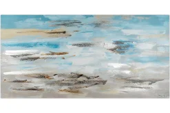 Handgemaltes Gemälde 'Meeresbrandung im Morgendunst' 140x70cm | inkl. Echtheitszertifikat