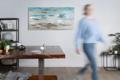 Handgemaltes Gemälde 'Meeresbrandung im Morgendunst' 140x70cm | inkl. Echtheitszertifikat