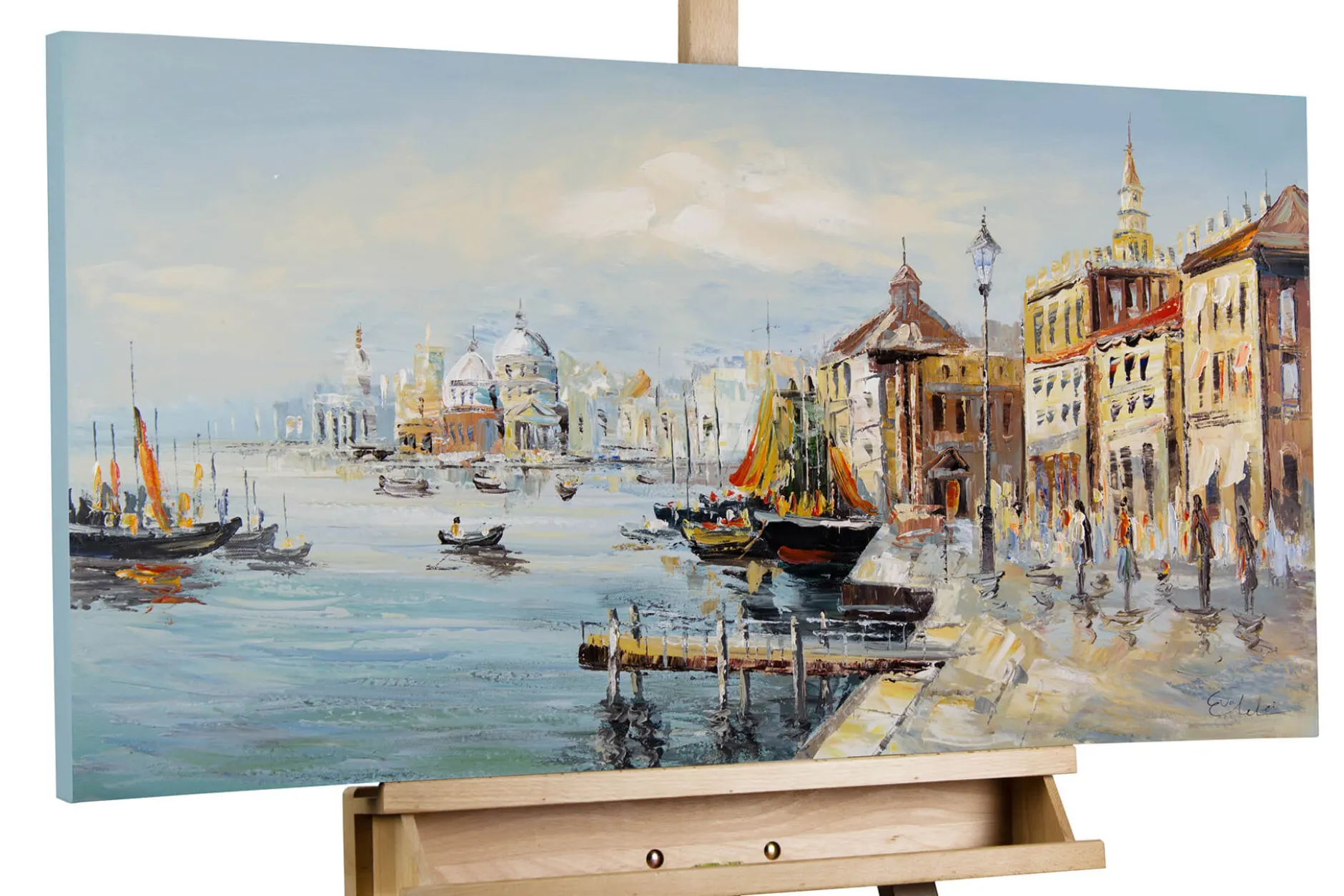 Handgemaltes Gemälde 'Mein Traum von Venedig' 100x50cm | inkl. Echtheitszertifikat