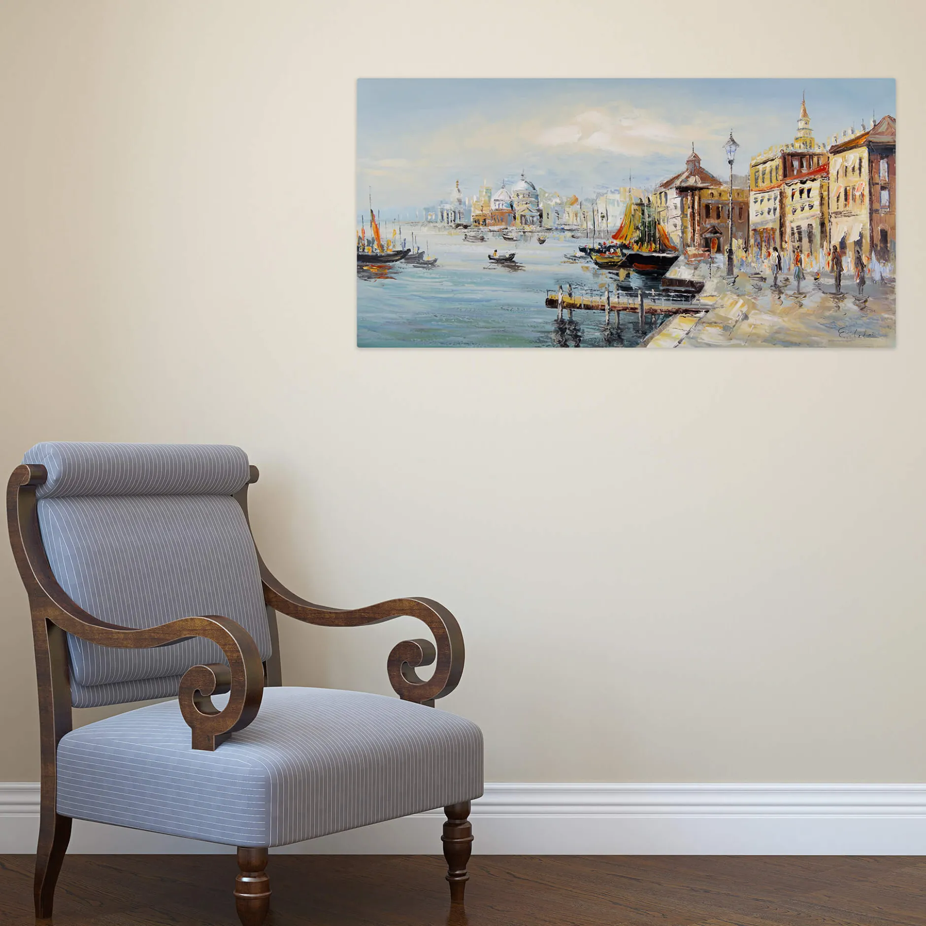 Handgemaltes Gemälde 'Mein Traum von Venedig' 100x50cm | inkl. Echtheitszertifikat