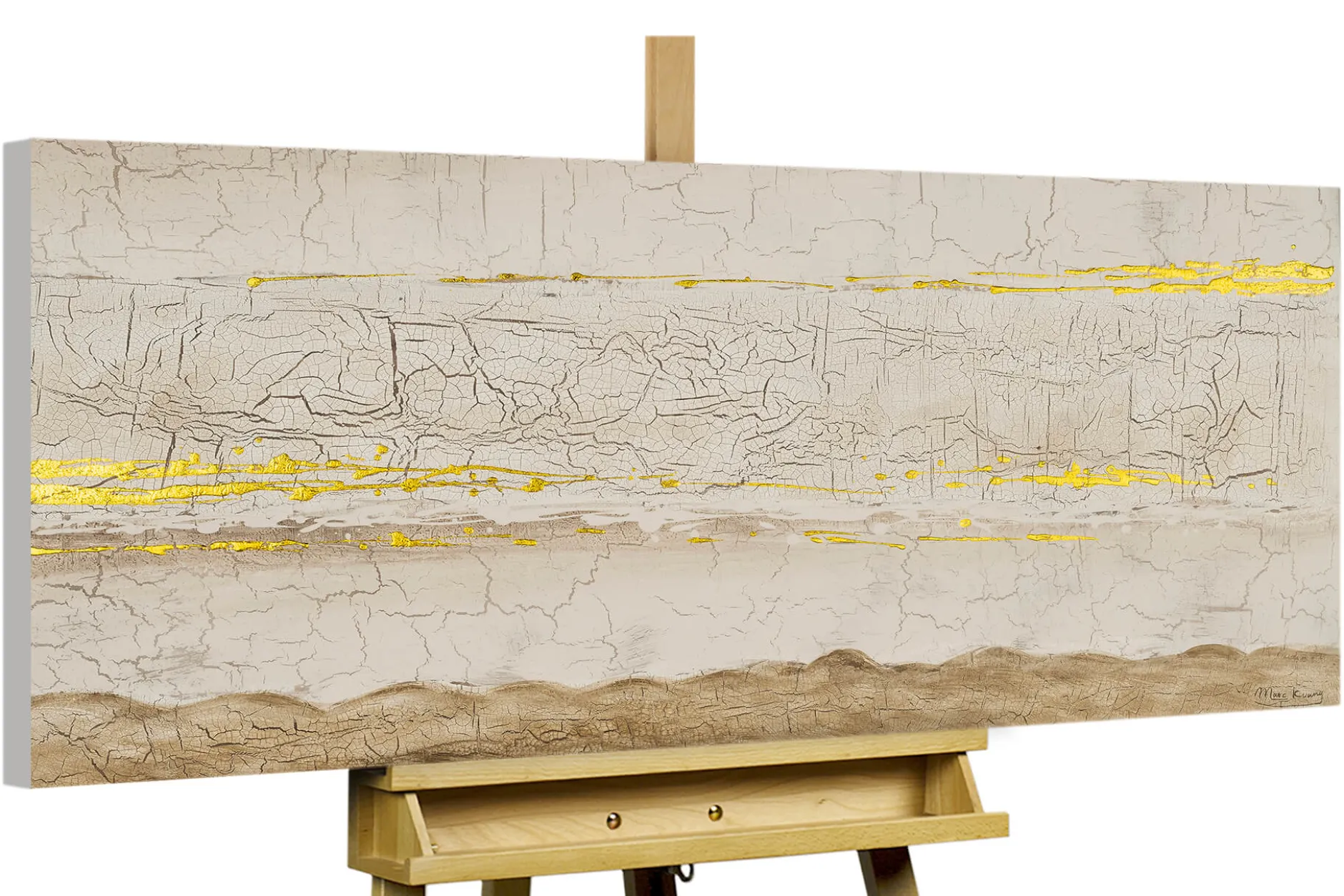 Handgemaltes Gemälde 'Melodie der Wüste' 120x60cm | inkl. Echtheitszertifikat