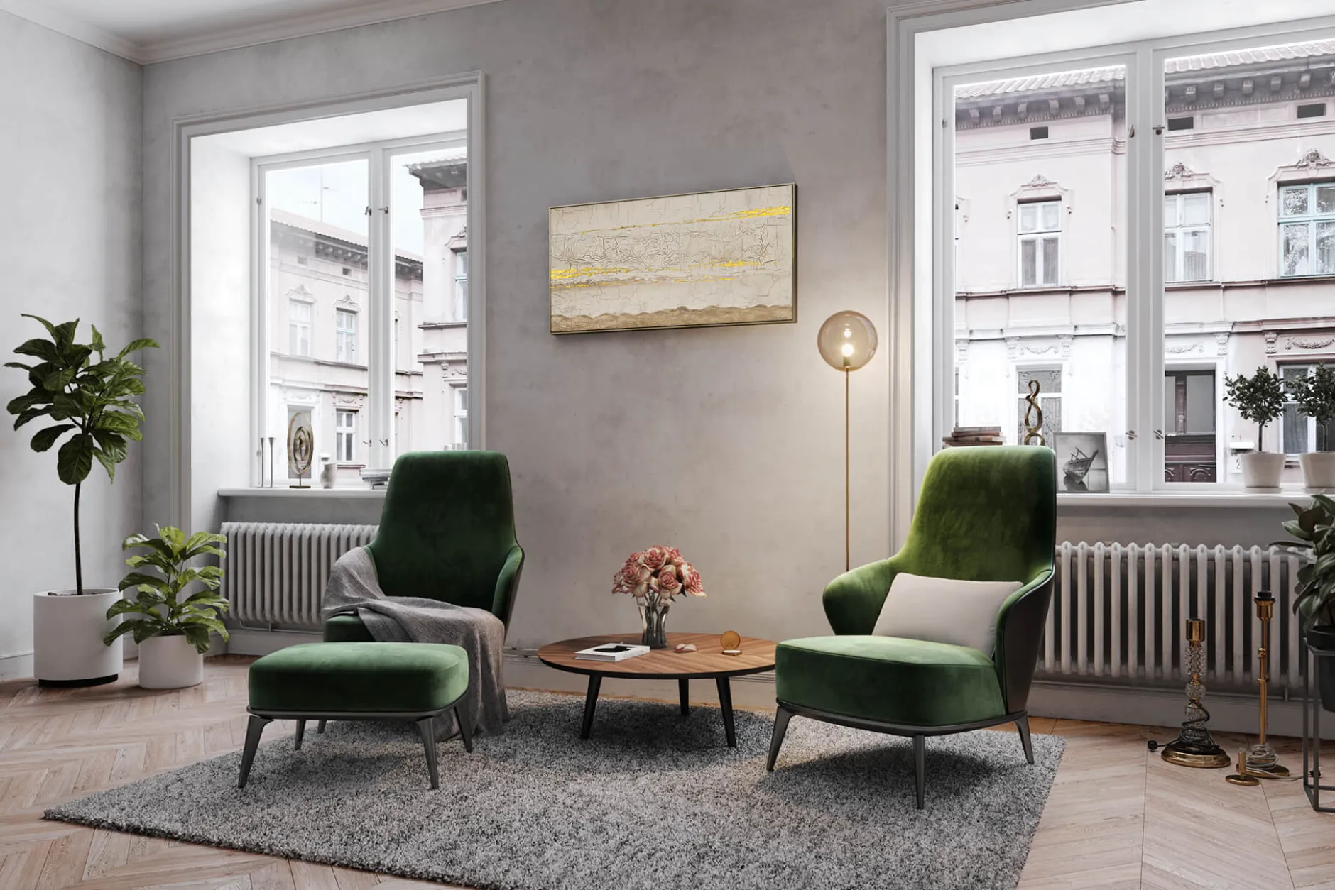 Handgemaltes Gemälde 'Melodie der Wüste' 120x60cm | inkl. Echtheitszertifikat