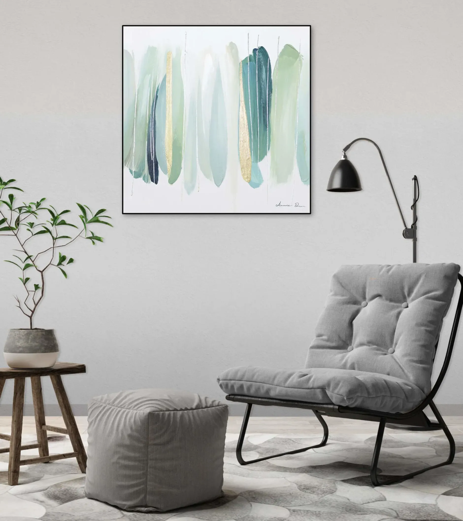Handgemaltes Gemälde 'Melodie der Natur' 60x60cm | inkl. Echtheitszertifikat