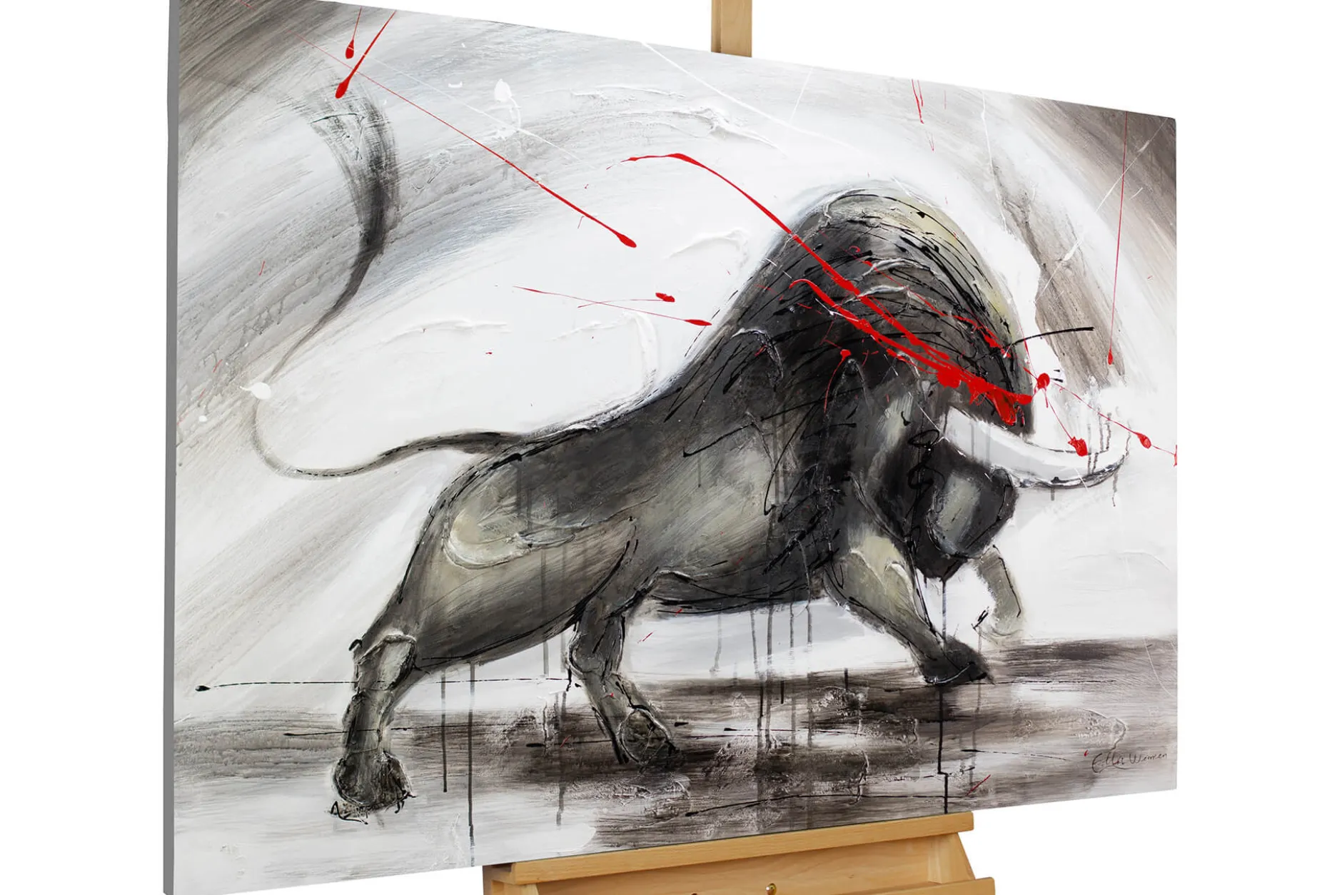 Handgemaltes Gemälde 'Mit Ehre und Stolz' 120x80cm | inkl. Echtheitszertifikat
