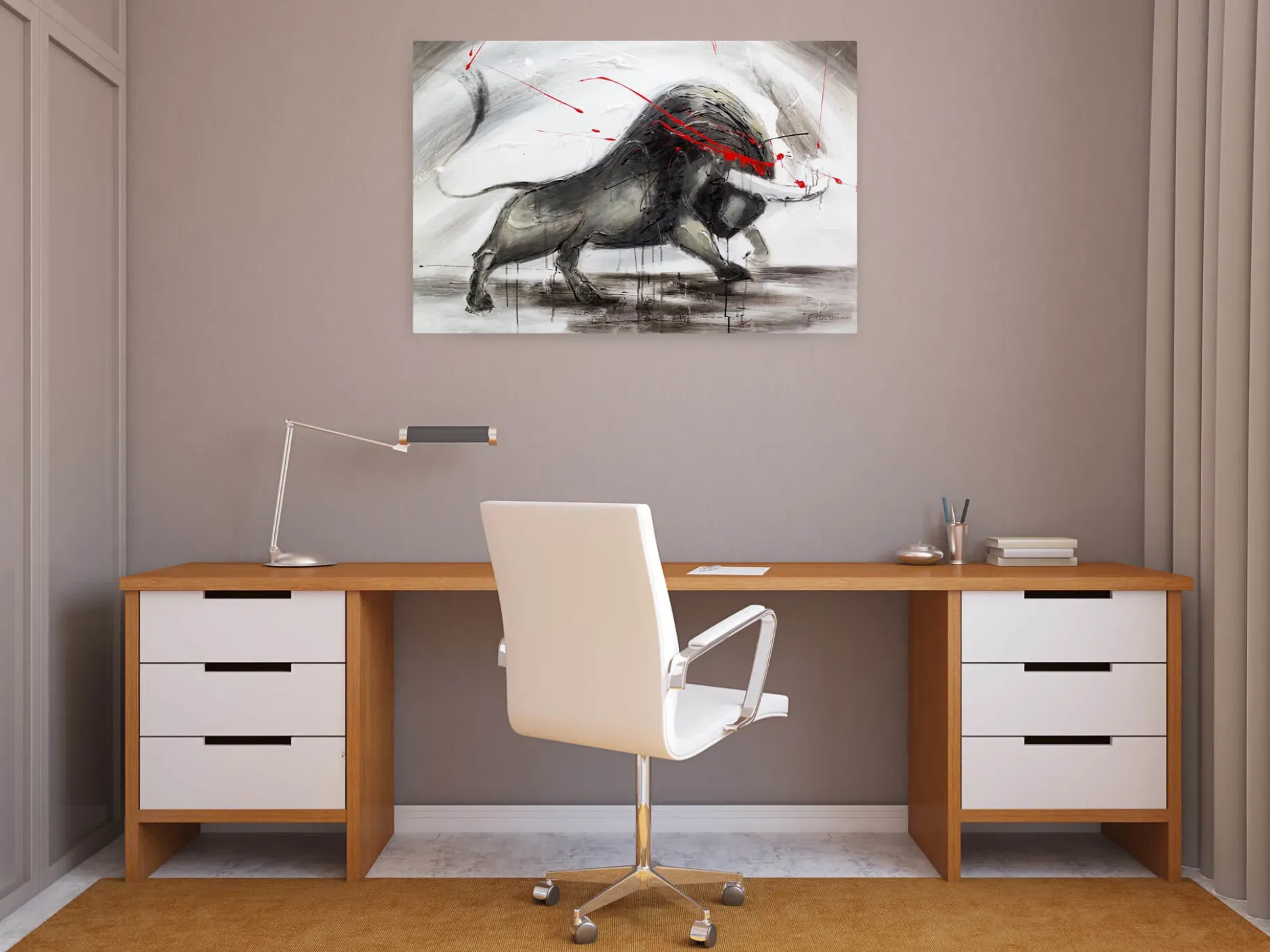 Handgemaltes Gemälde 'Mit Ehre und Stolz' 120x80cm | inkl. Echtheitszertifikat