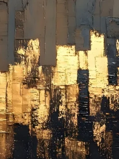 Handgemaltes Gemälde 'Mitternachts-Skyline' | Echtheitszertifikat inklusive