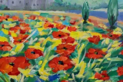 Handgemaltes Gemälde 'Mohnblumenzeit' 93x63cm | inkl. Echtheitszertifikat