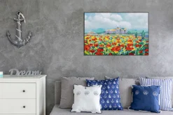 Handgemaltes Gemälde 'Mohnblumenzeit' 93x63cm | inkl. Echtheitszertifikat