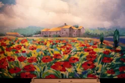 Handgemaltes Gemälde 'Mohnblumenzeit' 93x63cm | inkl. Echtheitszertifikat