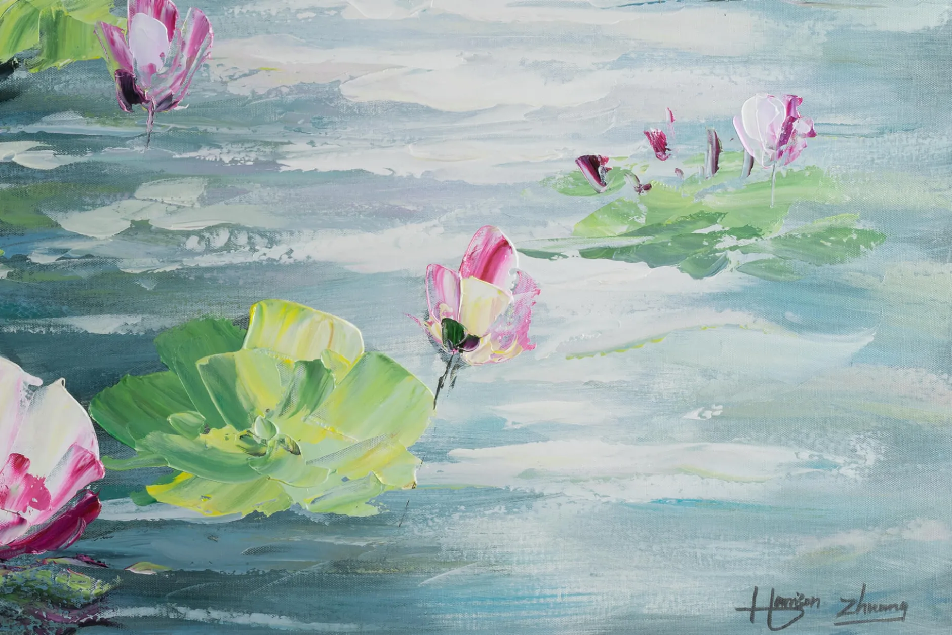 Handgemaltes Gemälde 'Monet's Impressions' 120x60cm | inkl. Echtheitszertifikat