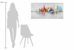 Handgemaltes Gemälde 'Moscow Skyline Silhouette' 120x60cm | inkl. Echtheitszertifikat