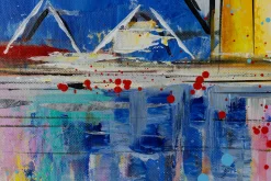 Handgemaltes Gemälde 'Moscow Skyline Silhouette' 120x60cm | inkl. Echtheitszertifikat