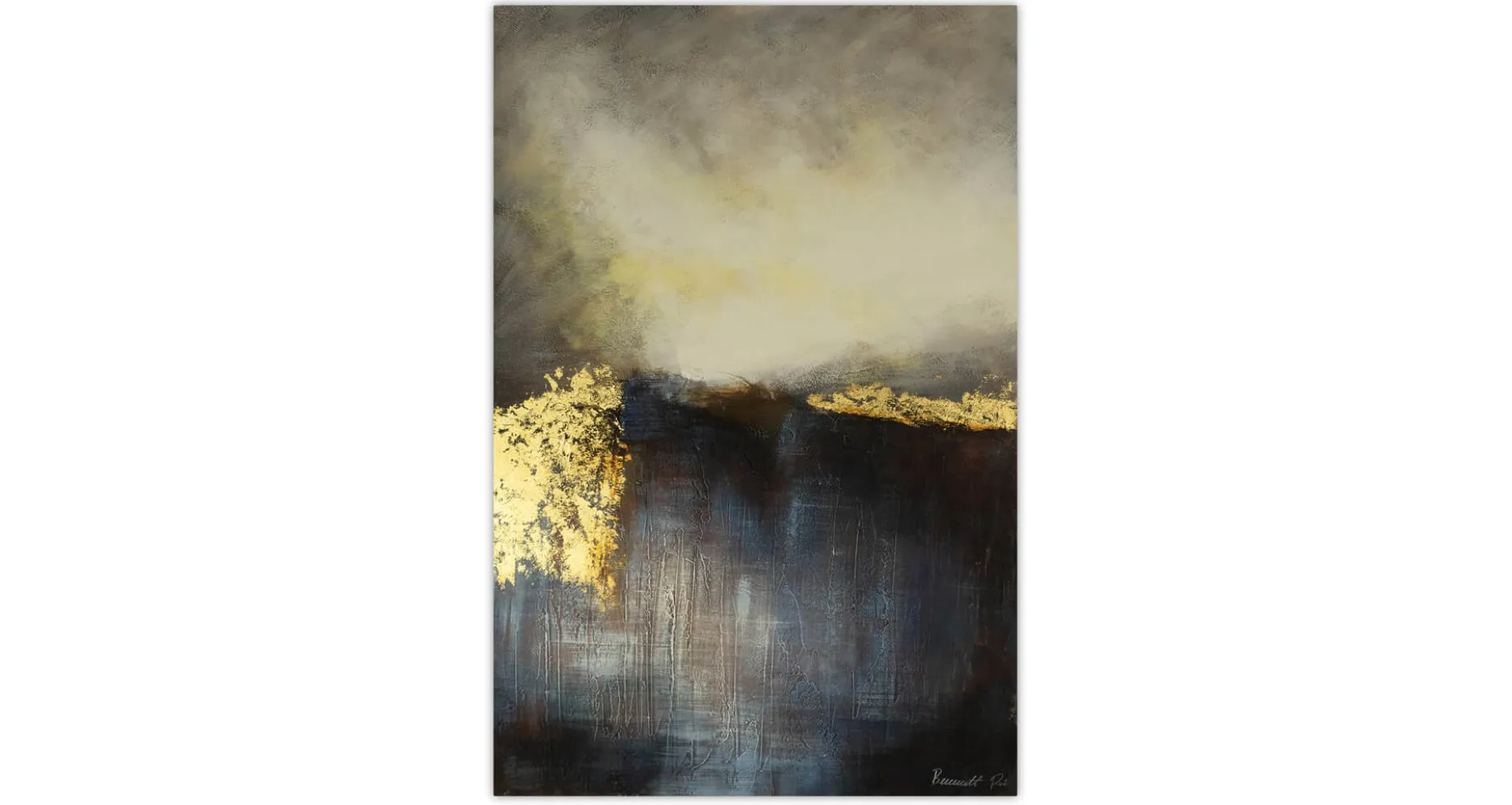 Handgemaltes Gemälde 'Mountainside by Dawn' 80x120cm | inkl. Echtheitszertifikat