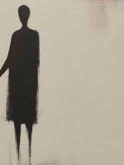 Handgemaltes Gemälde 'Mutter-Kind-Silhouette' | Echtheitszertifikat inklusive