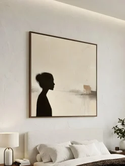 Handgemaltes Gemälde 'Mutterprofil-Silhouette' | Echtheitszertifikat inklusive