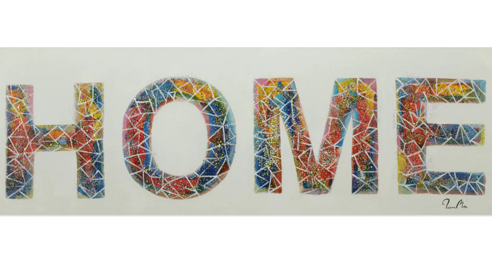 Handgemaltes Gemälde 'My Happy Place' 120x40cm | inkl. Echtheitszertifikat