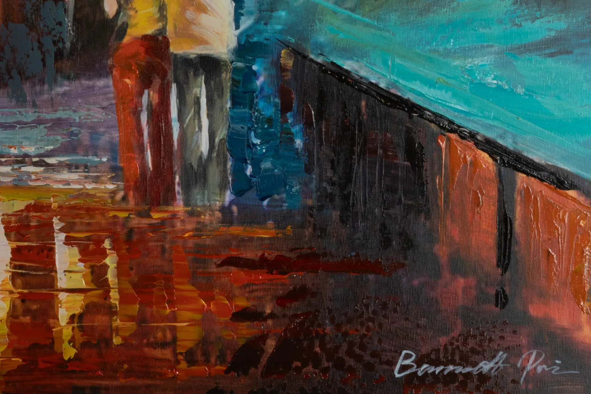 Handgemaltes Gemälde 'Mysteries of the Night' 120x60cm | inkl. Echtheitszertifikat