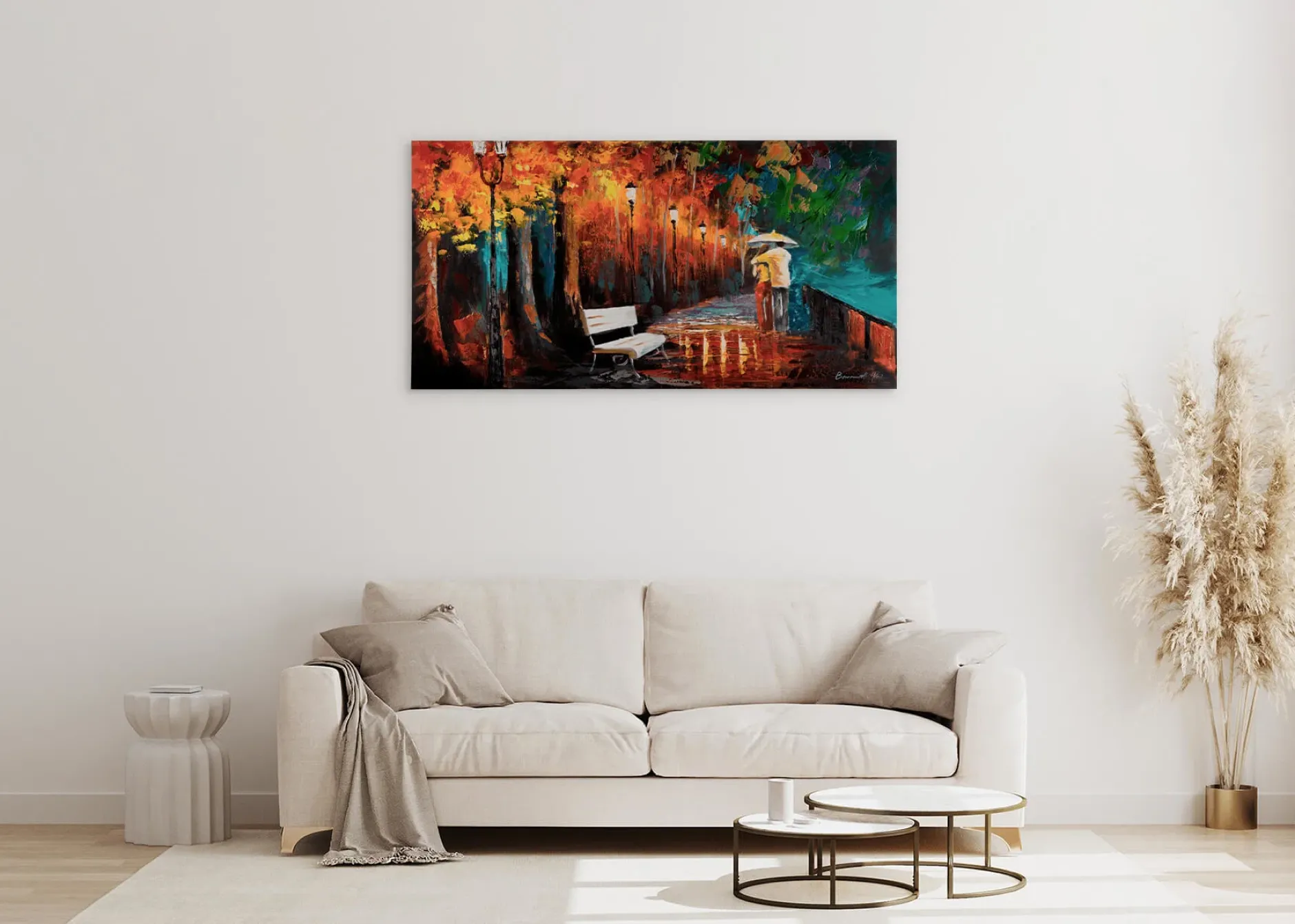 Handgemaltes Gemälde 'Mysteries of the Night' 120x60cm | inkl. Echtheitszertifikat