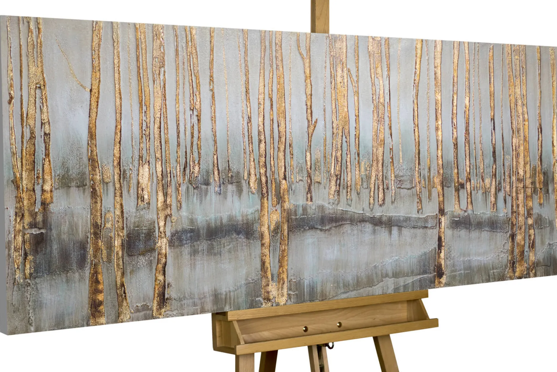 Handgemaltes Gemälde 'Mystischer Wald' 120x60cm | inkl. Echtheitszertifikat