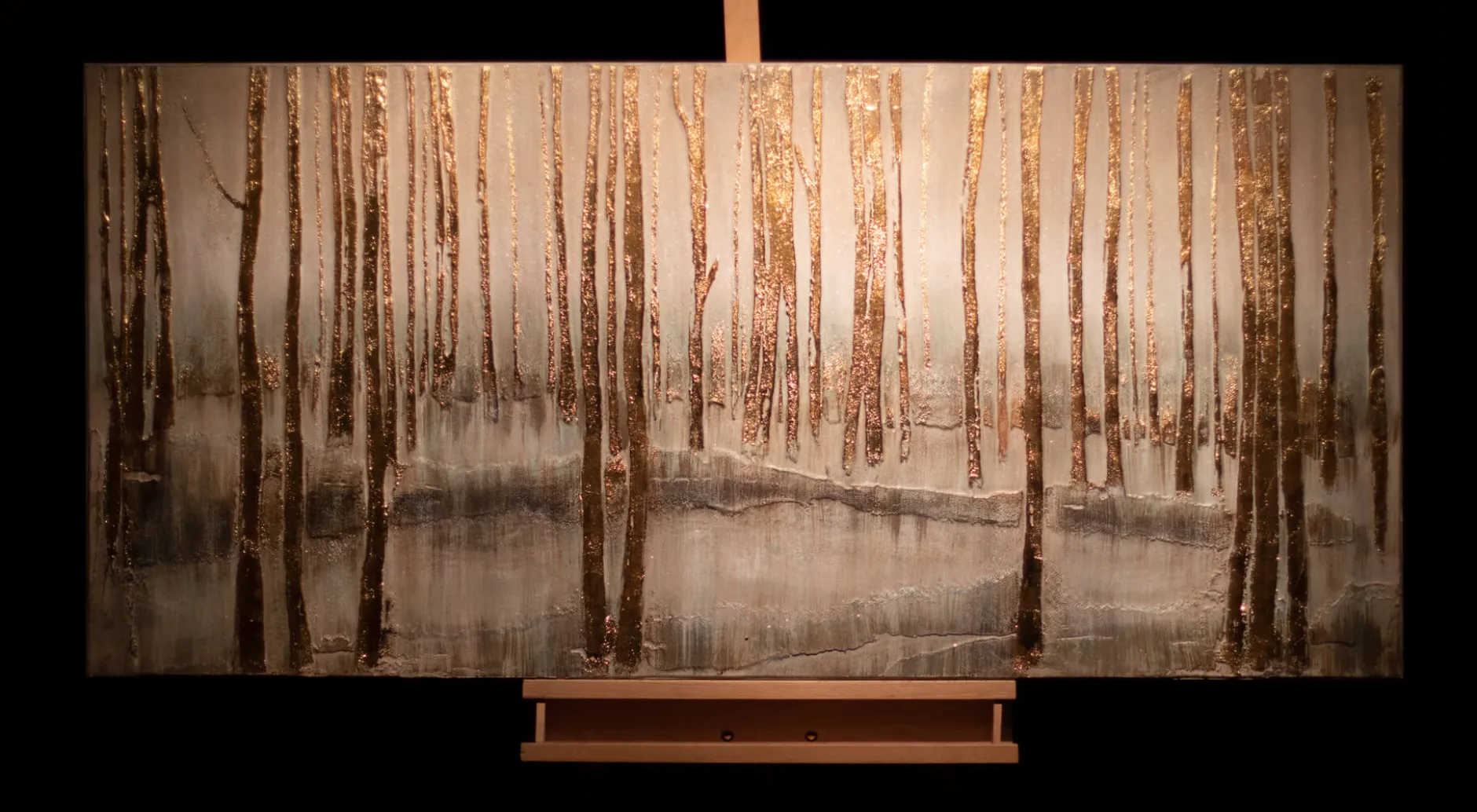 Handgemaltes Gemälde 'Mystischer Wald' 120x60cm | inkl. Echtheitszertifikat