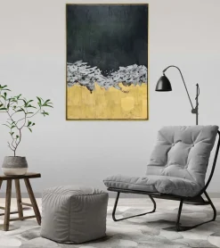 Handgemaltes Gemälde 'Nächtliches Gewitter' 77,5x102,5cm | inkl. Echtheitszertifikat