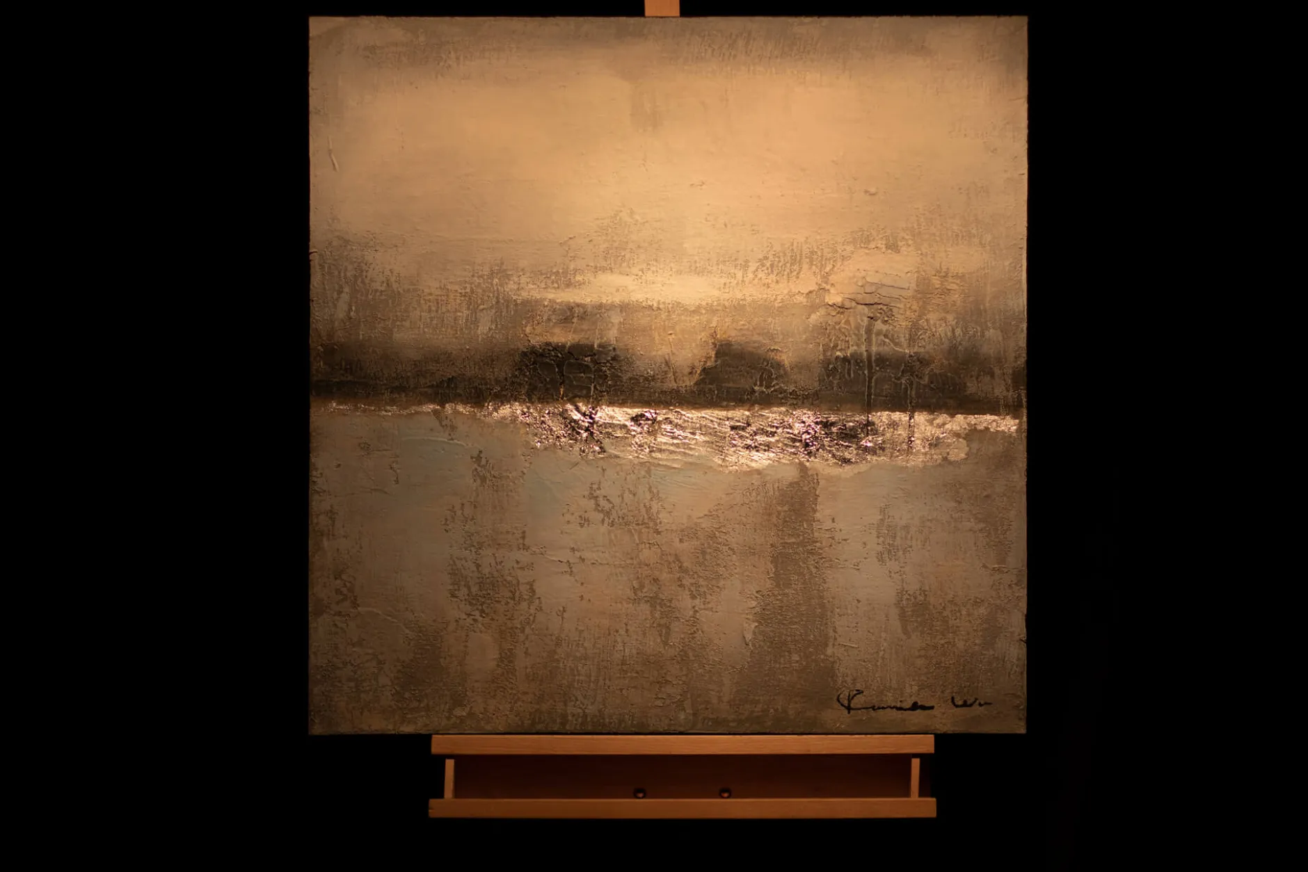 Handgemaltes Gemälde 'Nebelmeer' 80x80cm | inkl. Echtheitszertifikat