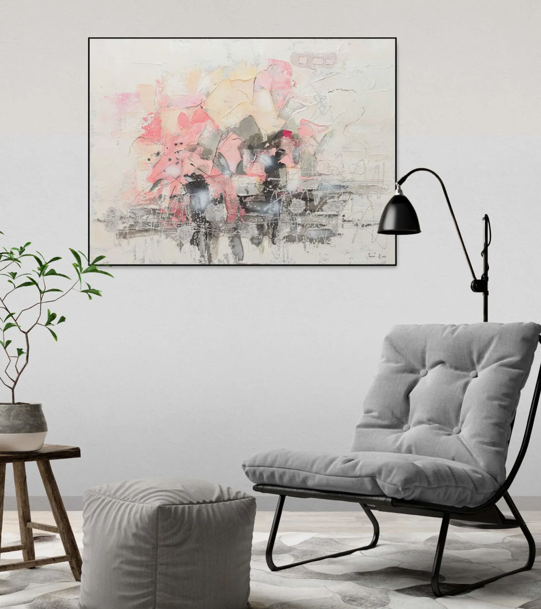 Handgemaltes Gemälde 'New Cognition' 104x78cm | inkl. Echtheitszertifikat