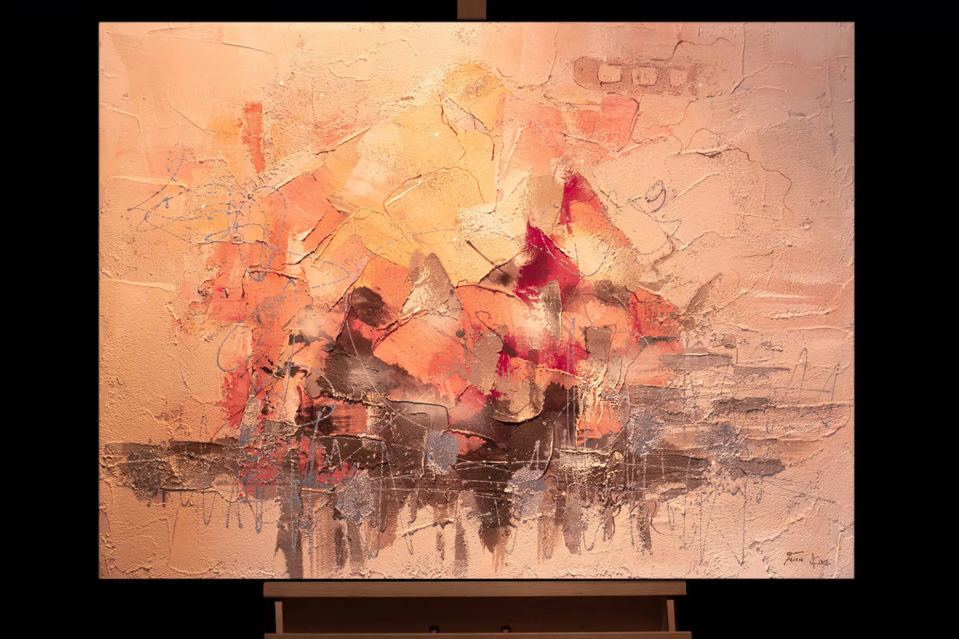 Handgemaltes Gemälde 'New Cognition' 104x78cm | inkl. Echtheitszertifikat