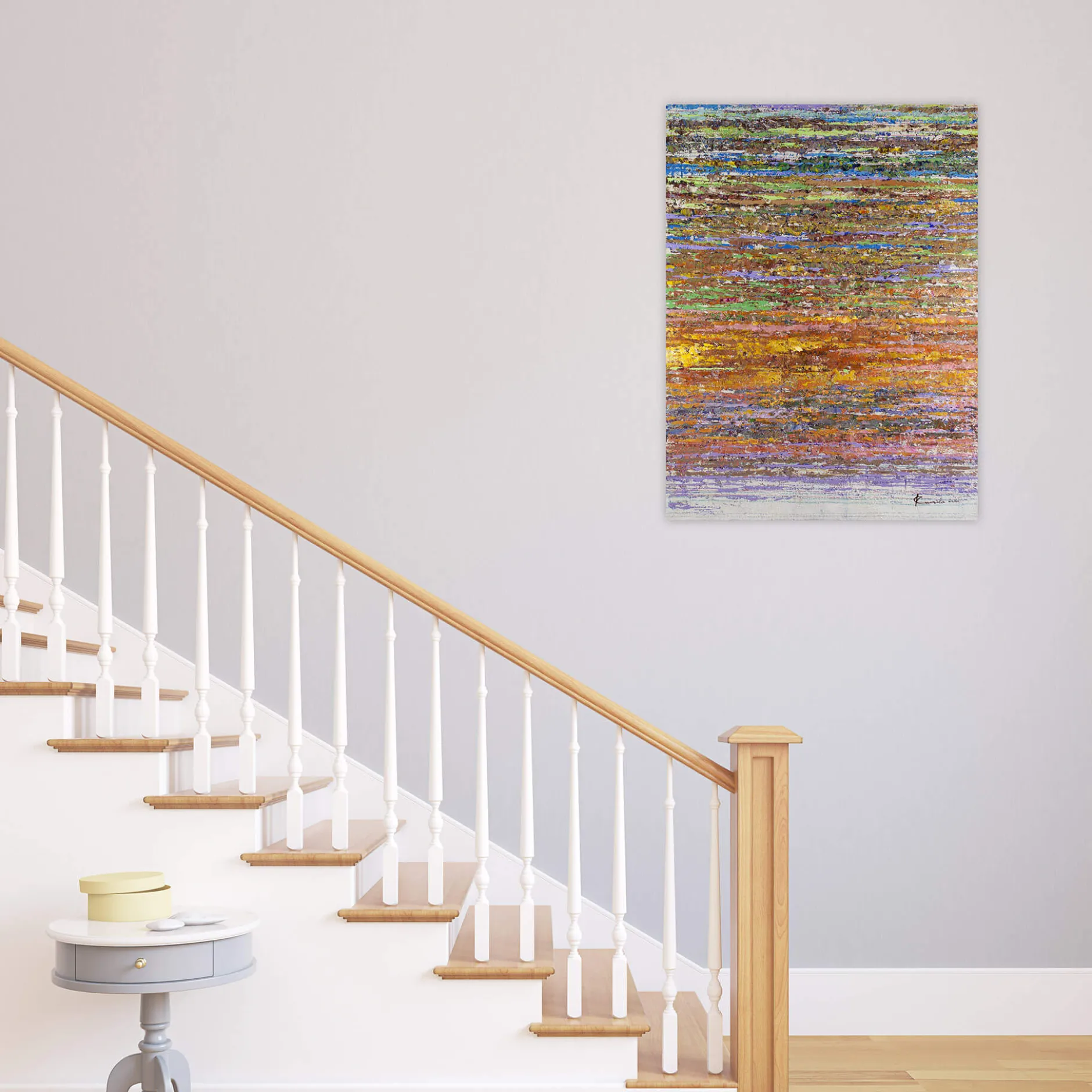 Handgemaltes Gemälde 'Nie den Faden verlieren' 75x100cm | inkl. Echtheitszertifikat