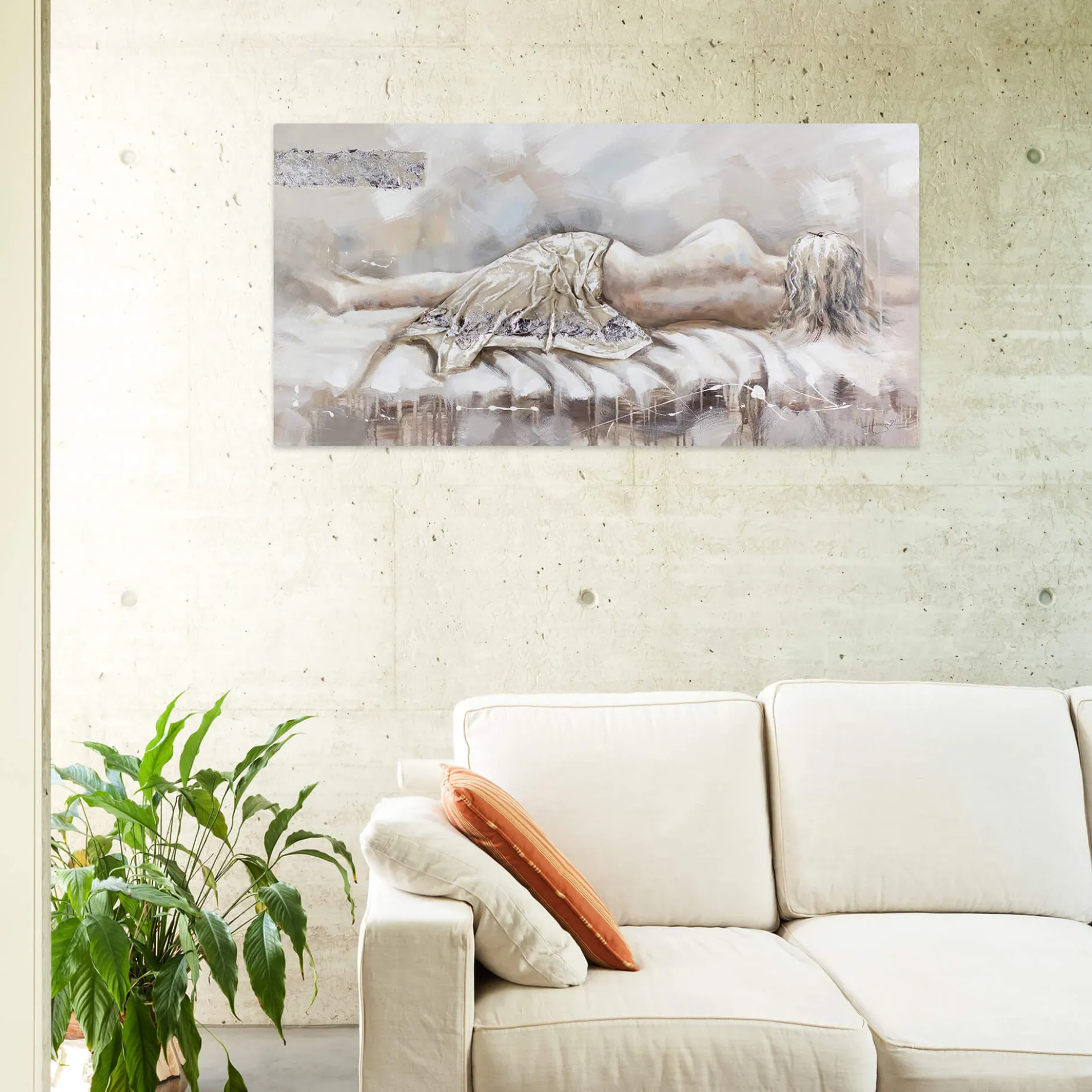 Handgemaltes Gemälde 'Ohne Dich' 120x60cm | inkl. Echtheitszertifikat
