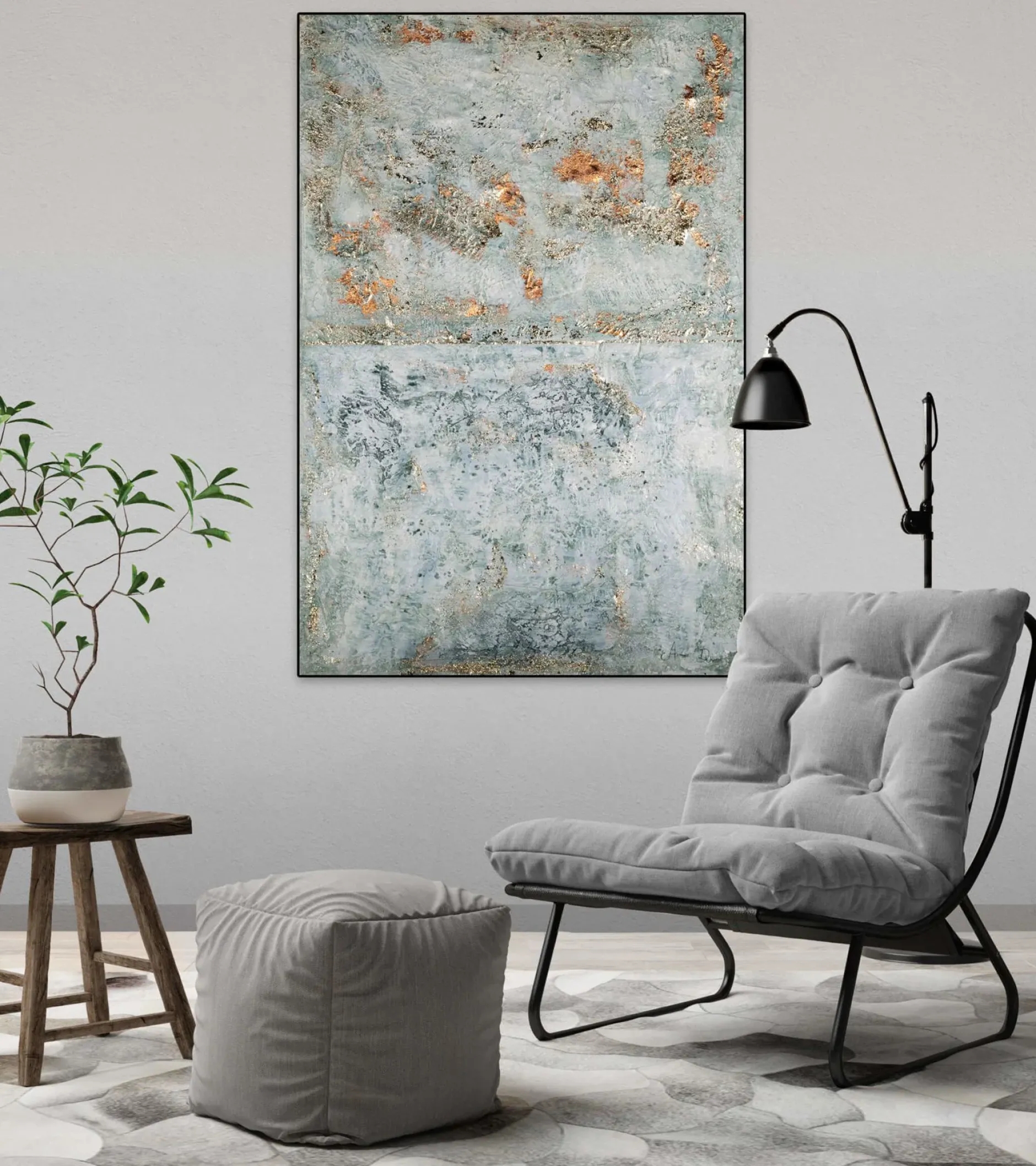 Handgemaltes Gemälde 'On the Clifftop' 80x120cm | inkl. Echtheitszertifikat