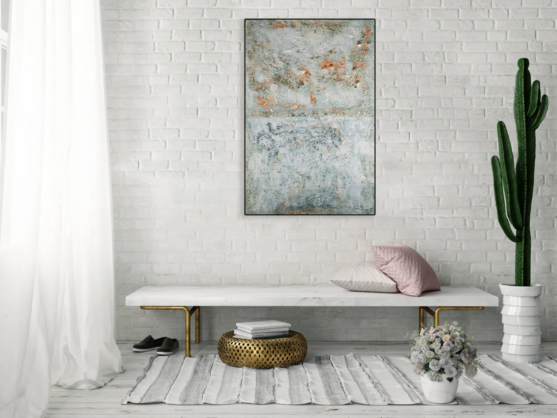 Handgemaltes Gemälde 'On the Clifftop' 80x120cm | inkl. Echtheitszertifikat