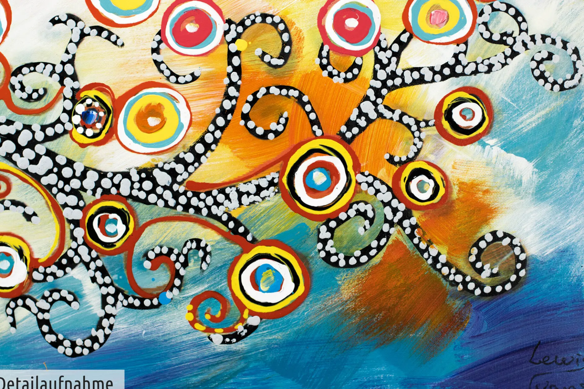 Handgemaltes Gemälde 'Oracle of Insights' 120x60cm | inkl. Echtheitszertifikat