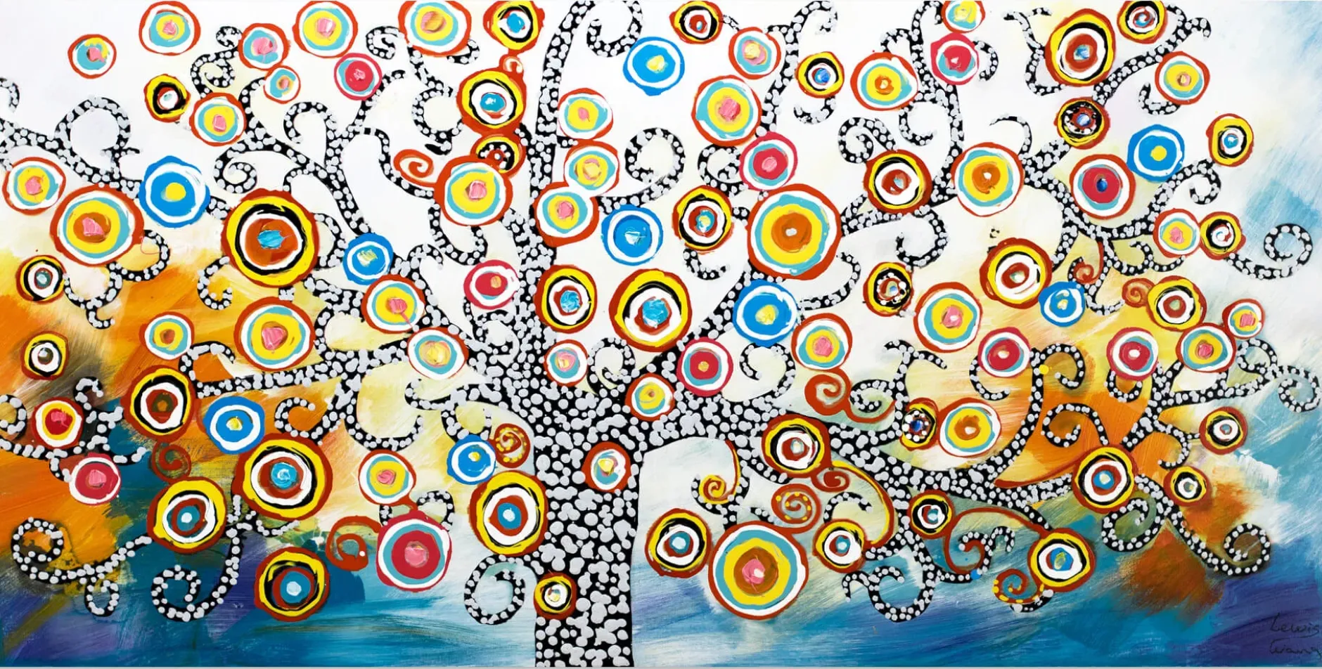 Handgemaltes Gemälde 'Oracle of Insights' 120x60cm | inkl. Echtheitszertifikat