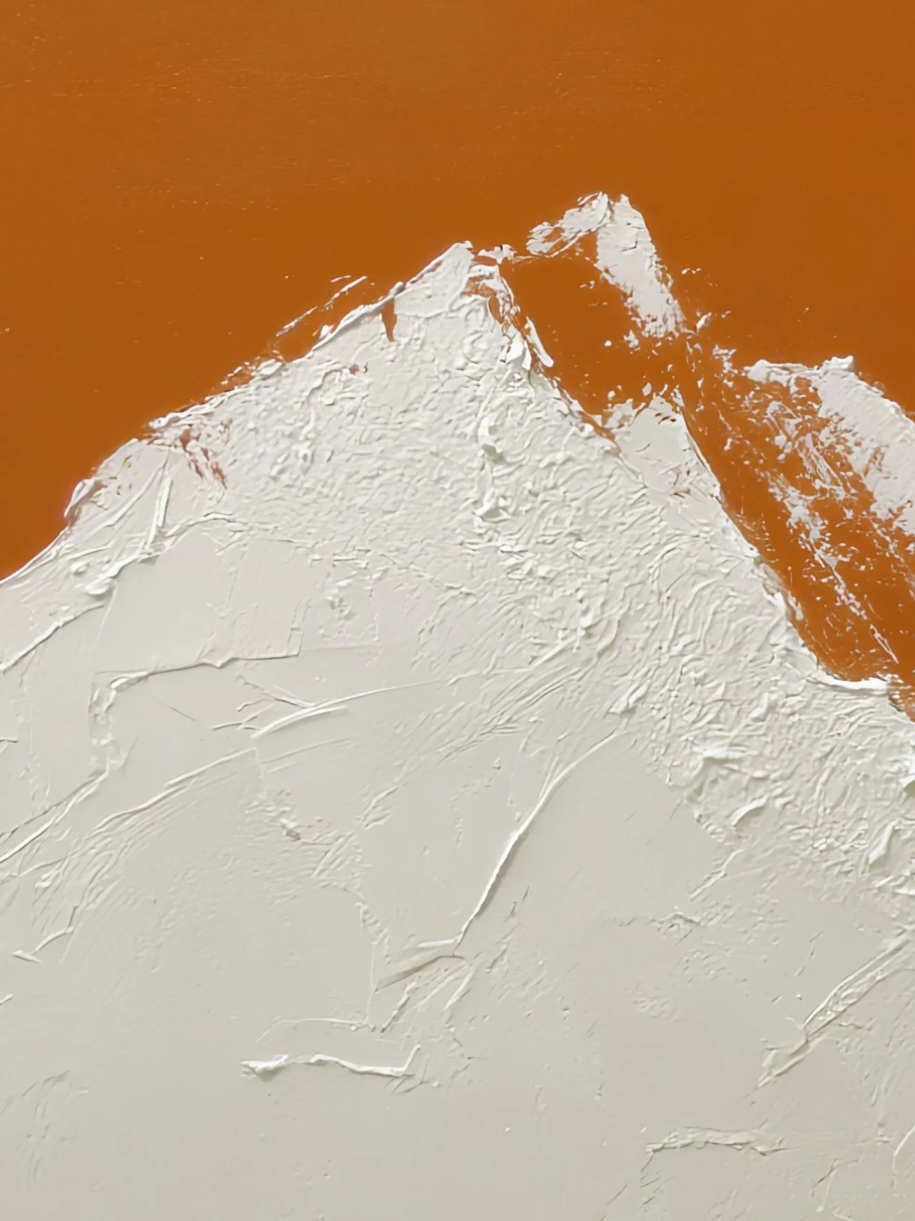 Handgemaltes Gemälde 'Orange Bergsilhouette' | Echtheitszertifikat inklusive