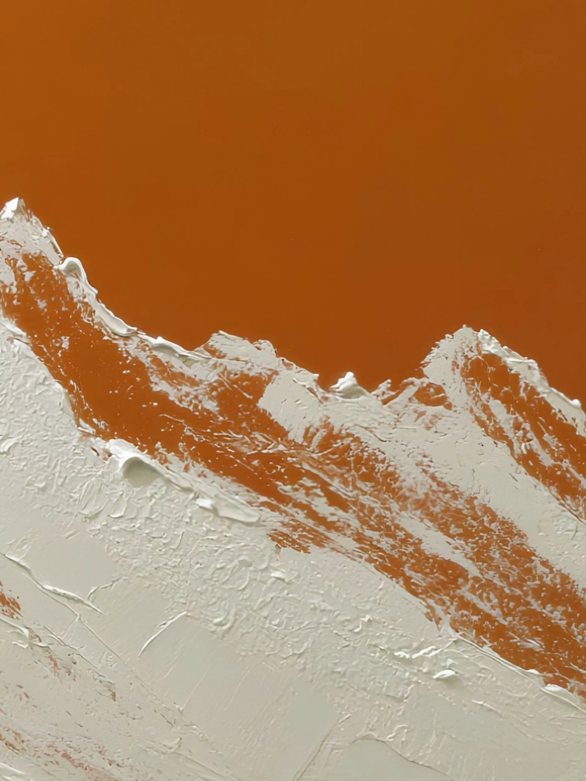 Handgemaltes Gemälde 'Orange Bergsilhouette' | Echtheitszertifikat inklusive
