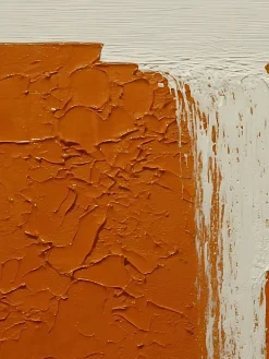 Handgemaltes Gemälde 'Orangefarbene Reliefkaskade' | Echtheitszertifikat inklusive
